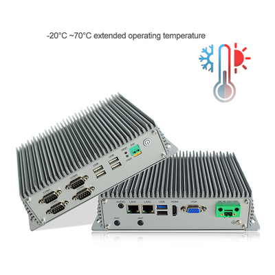 Fanless промышленный врезанный ПК коробки подгонял ядр квадрацикла J1900