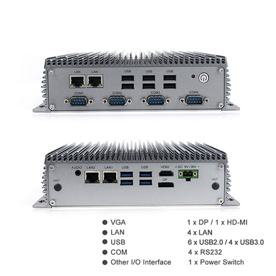 ПК I7-8565U Fanless промышленный мини с WiFi Bluetooth опционным