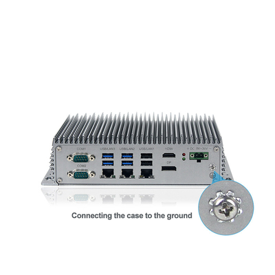 Квадрацикл Gen J6412 Fanless промышленного мини ПК двенадцатый вырезает сердцевина из 2.0GHz 3xLAN RS232 RS422 RS485