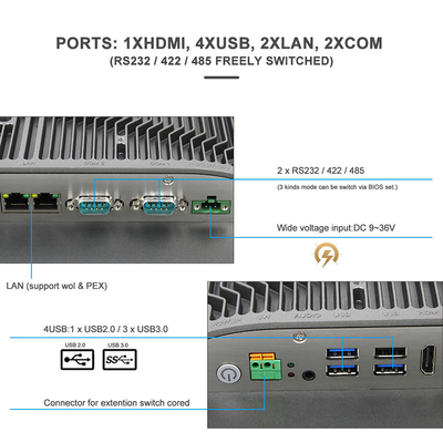 ПК панели водоустойчивой емкостной панели пылезащитный 1920X1080 HDMI HMI экрана касания IP65