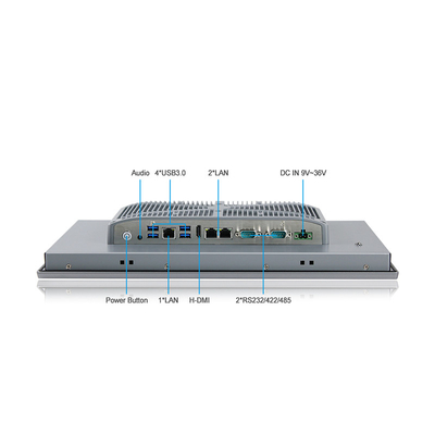 Fanless врезанное промышленное совсем в одном ПК J1900 J6412 сенсорного экрана