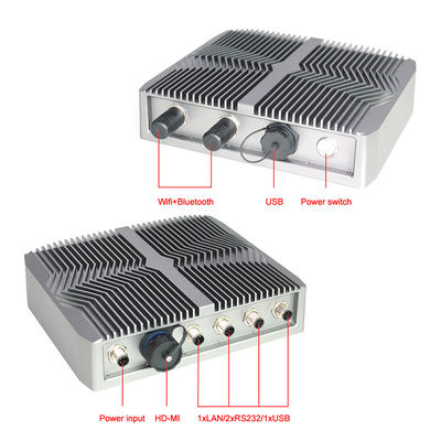 Настольный ПК USB I3 I5 I7 RS232 4 промышленный, Fanless промышленный компьютер ранга IP67