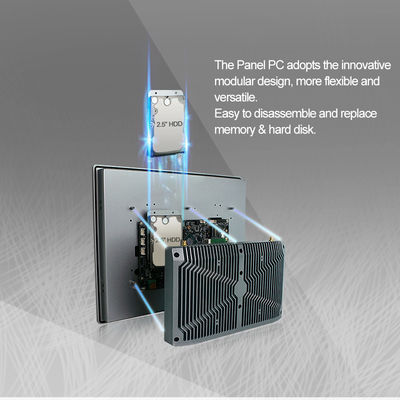 ПК панели I3 I5 I7-8565U Ip65, емкостный монитор держателя панели HMI промышленный