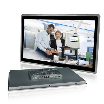 ПК 24&quot; касания IOT Fanless врезанный VGA RS232 PCAP I3 8145U Windows 10