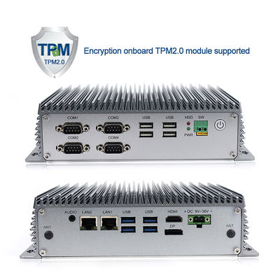 Двойной ПК Windows 10 коробки компьютера ядра 2.1GHz Fanless врезанный мини