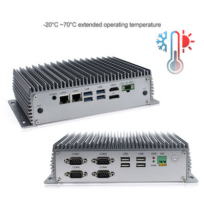 Intel I5 врезал Lan Fanless промышленного мини компьютера ПК двойной с портом Com Rs232