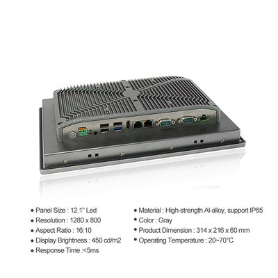 Изрезанное 12&quot; экран монитора экрана касания держателя панели Ip67 1280 * 800 широкий
