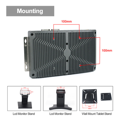 Fanless врезанная раковина J1900 1.5A сплава ПК коробки RS232 врезала мини ПК
