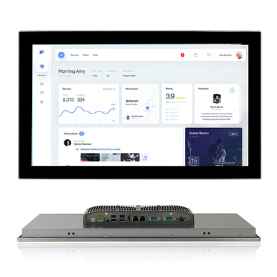 Изрезанный Fanless 16/9 компьютер ядра ПК сенсорной панели FHD HMI I3 промышленный с 2COM