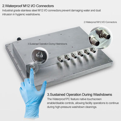 Качество Fanless 15 ПК панели нержавеющей стали дюйма IP69K 304 для пищевой промышленности фабрика